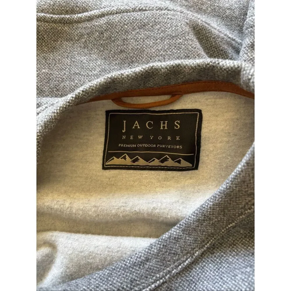 Jachs New York Mens Sweatshirt Size XL Grey Crew Neck Shirt Fleece